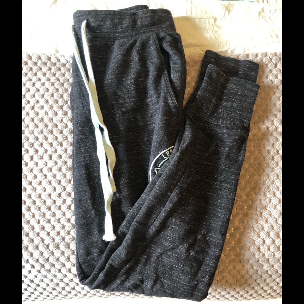 Size XS Black and Teal PINK Joggers